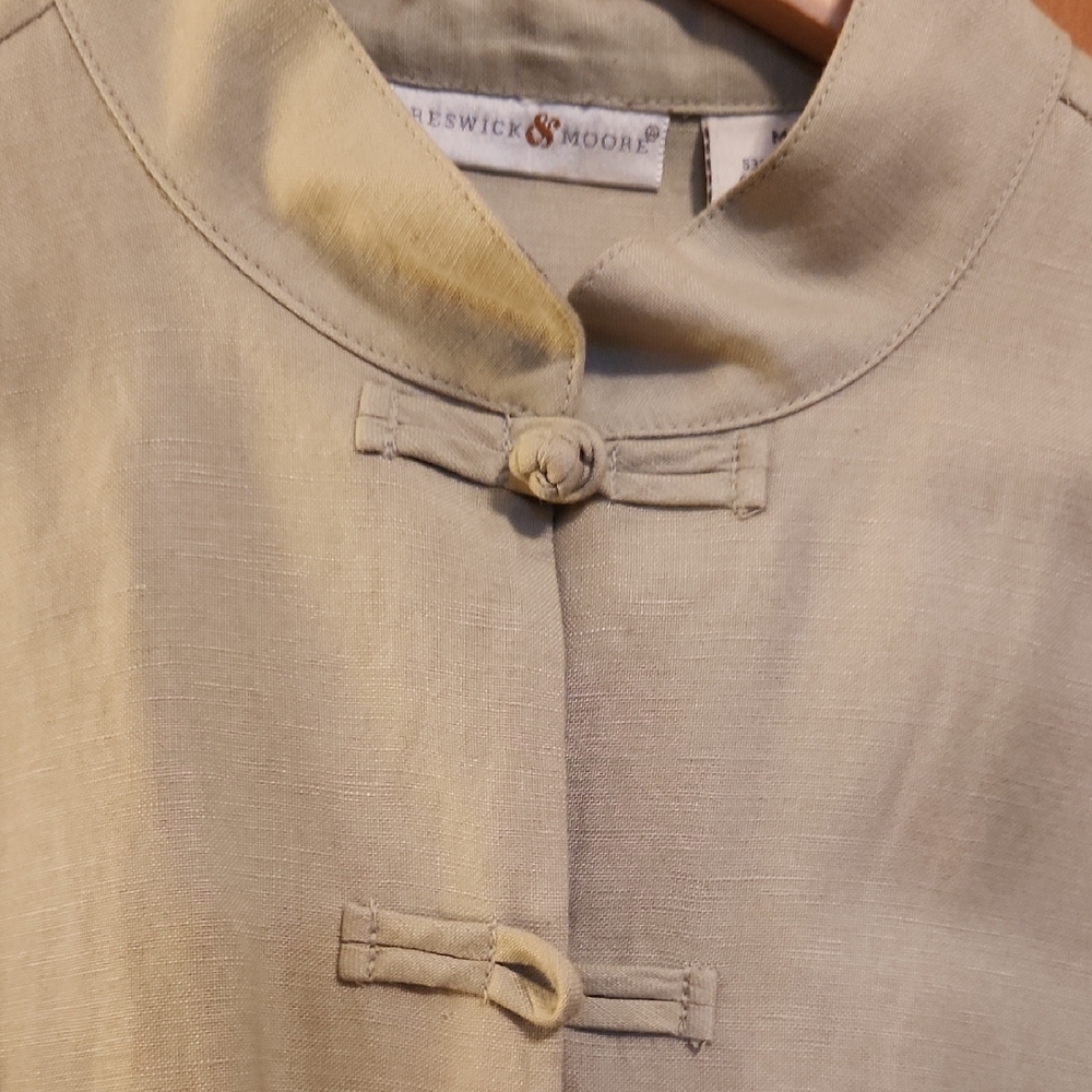 Light Green Mandarin Collar Jacket - image 5